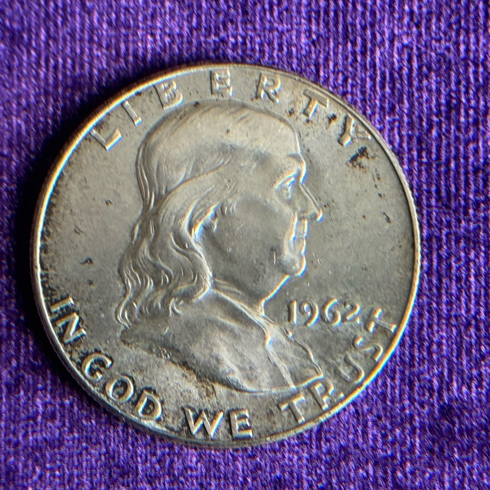 1962 Benjamin half dollar Silver Coin